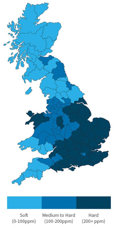 Hard Water Map - HomeScale Protect